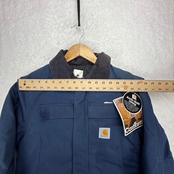 Carhartt Arctic Jacket‎ Nylon Quilt Lined Mens Small C03 NVY Navy Blue - Picture 8 of 15